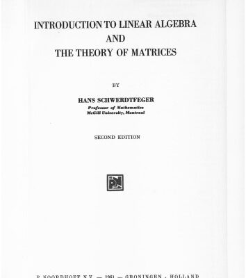 خرید و دانلود نسخه کامل کتاب Introduction to Linear Algebra and the Theory of Matrices