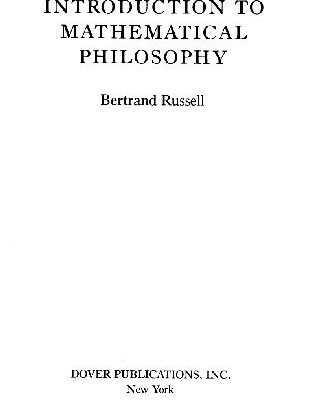 خرید و دانلود نسخه کامل کتاب Introduction to Mathematical Philosophy (1920)