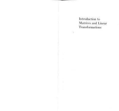 خرید و دانلود نسخه کامل کتاب Introduction to Matrices and Linear Transformations