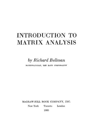 خرید و دانلود نسخه کامل کتاب Introduction to Matrix Analysis