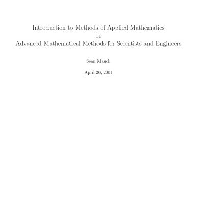 خرید و دانلود نسخه کامل کتاب Introduction To Methods Of Applied Mathematics Or Advanced Mathematical Methods For Scientists And Engineers