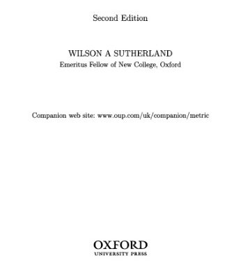 خرید و دانلود نسخه کامل کتاب Introduction to Metric and Topological Spaces