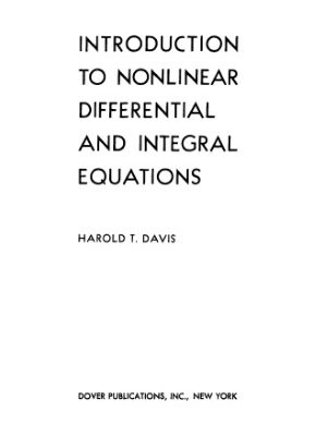 خرید و دانلود نسخه کامل کتاب Introduction to Nonlinear Differential and Integral Equations