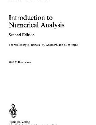 خرید و دانلود نسخه کامل کتاب Introduction to Numerical Analysis english