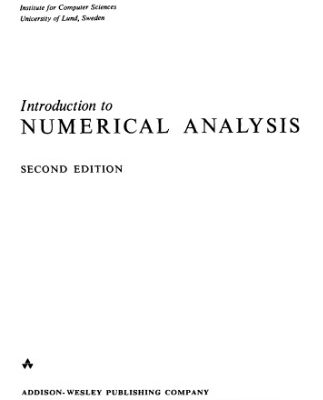 خرید و دانلود نسخه کامل کتاب Introduction to Numerical Analysis