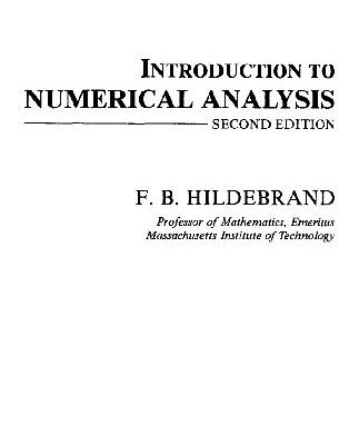 خرید و دانلود نسخه کامل کتاب Introduction to Numerical Analysis