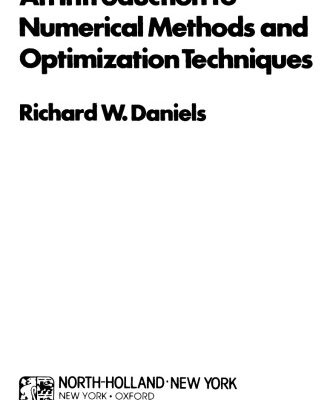 خرید و دانلود نسخه کامل کتاب Introduction to Numerical Methods and Optimization Techniques