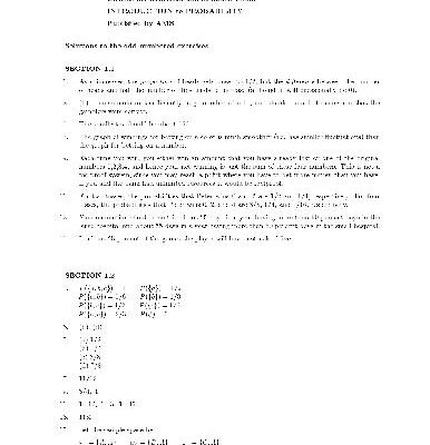 خرید و دانلود نسخه کامل کتاب Introduction to probability. Answers to odd-numbered problems