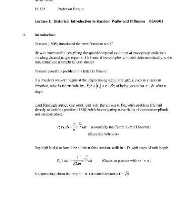 خرید و دانلود نسخه کامل کتاب Introduction to random walks and diffusion (lecture notes 2001)