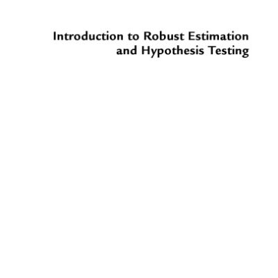 خرید و دانلود نسخه کامل کتاب Introduction to Robust Estimation and Hypothesis Testing
