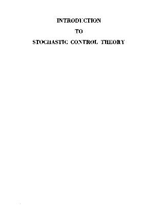 خرید و دانلود نسخه کامل کتاب Introduction to Stochastic Control Theory