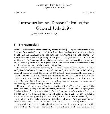 خرید و دانلود نسخه کامل کتاب Introduction to tensor calculus for general relativity