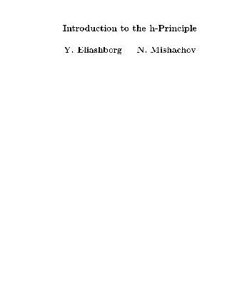 خرید و دانلود نسخه کامل کتاب Introduction to the h-Principle