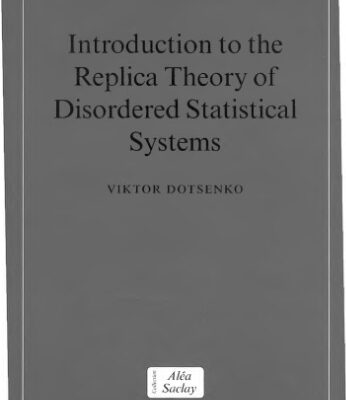 خرید و دانلود نسخه کامل کتاب Introduction to the replica theory of disordered statistical systems PT