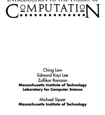 خرید و دانلود نسخه کامل کتاب Introduction to the theory of computation. Solutions