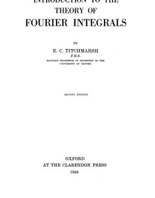 خرید و دانلود نسخه کامل کتاب Introduction to the theory of Fourier integrals