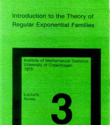 خرید و دانلود نسخه کامل کتاب Introduction to the theory of regular exponential families