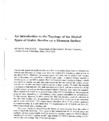 خرید و دانلود نسخه کامل کتاب Introduction to the topology of the moduli space of stable bundles on a Riemann surface