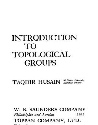 خرید و دانلود نسخه کامل کتاب Introduction to topological groups