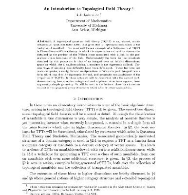خرید و دانلود نسخه کامل کتاب Introduction to topological quantum field theory