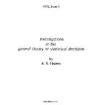 خرید و دانلود نسخه کامل کتاب Investigations in the General Theory of Statistical Decisions