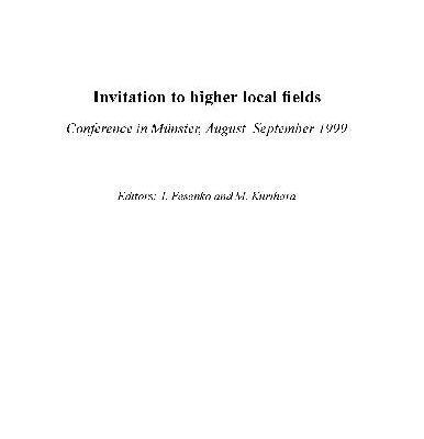 خرید و دانلود نسخه کامل کتاب Invitation to Higher Local Fields