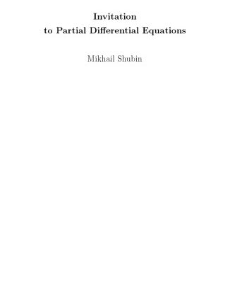 خرید و دانلود نسخه کامل کتاب Invitation to Partial Differential Equations