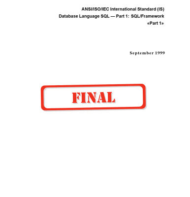 خرید و دانلود نسخه کامل کتاب ISO IEC 9075-1:1999, Information technology – Database languages – SQL – Part 1: Framework (SQL Framework)