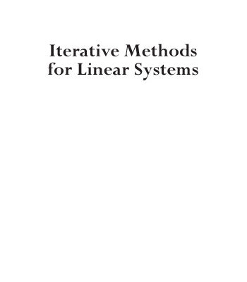 خرید و دانلود نسخه کامل کتاب Iterative methods for linear systems: theory and applications