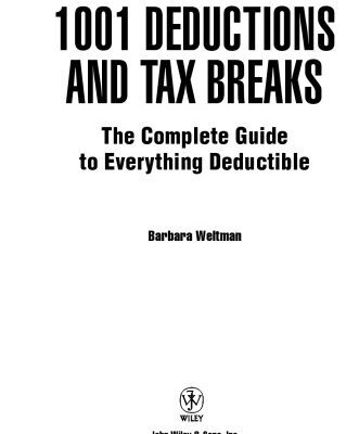 خرید و دانلود نسخه کامل کتاب J.K. Lasser’s 1001 Deductions and Tax Breaks: The Complete Guide to Everything Deductible
