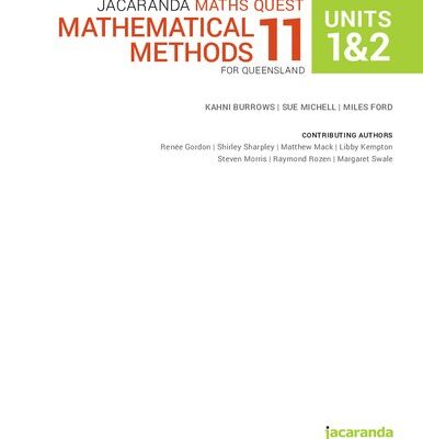 خرید و دانلود نسخه کامل کتاب Jacaranda Maths Quest Units 1&2 Mathematical Methods 11 for Queensland