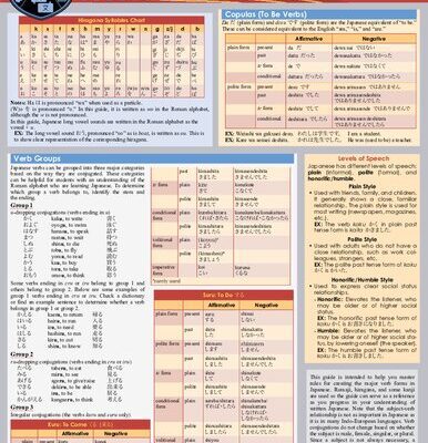 خرید و دانلود نسخه کامل کتاب Japanese Verbs: a QuickStudy Laminated Reference Guide