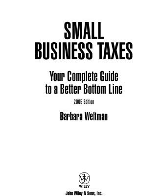 خرید و دانلود نسخه کامل کتاب JK Lasser’s Small Business Taxes: Your Complete Guide to a Better Bottom Line, 2005 Edition