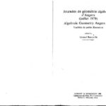 خرید و دانلود نسخه کامل کتاب Journees de Geometrie Algebrique d’Angers 1979