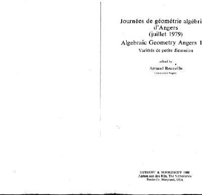 خرید و دانلود نسخه کامل کتاب Journees de Geometrie Algebrique d’Angers 1979