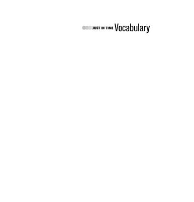 خرید و دانلود نسخه کامل کتاب Just In Time Vocabulary (Just in Time Series)