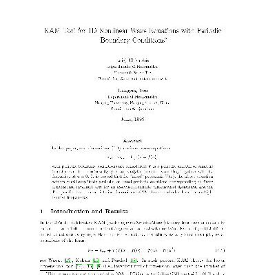 خرید و دانلود نسخه کامل کتاب KAM tori for 1D nonlinear wave equations with periodic boundary conditions