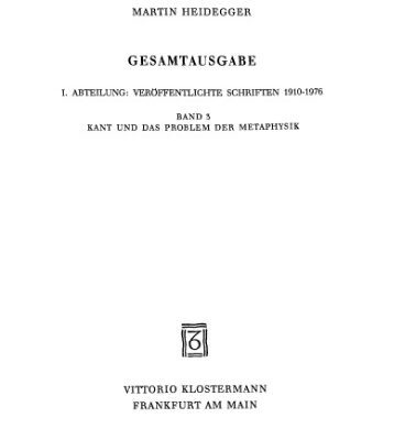 خرید و دانلود نسخه کامل کتاب Kant und das Problem der Metaphysik (1929)