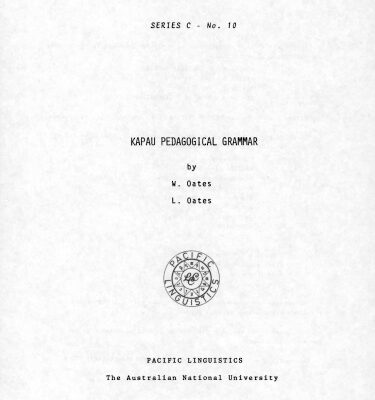 خرید و دانلود نسخه کامل کتاب Kapau Pedagogical Grammar
