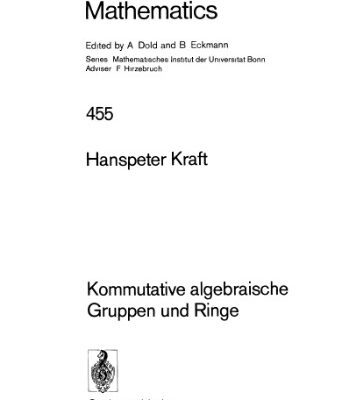 خرید و دانلود نسخه کامل کتاب Kommutative algebraische Gruppen und Ringe