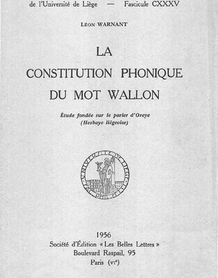 خرید و دانلود نسخه کامل کتاب La constitution phonique du mot wallon; et́ude fondée sur le parler d’Orege