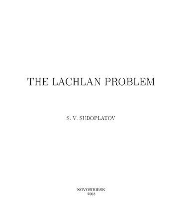 خرید و دانلود نسخه کامل کتاب Lahlan problem