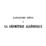 خرید و دانلود نسخه کامل کتاب L’analysis situs et la geometrie algebrique