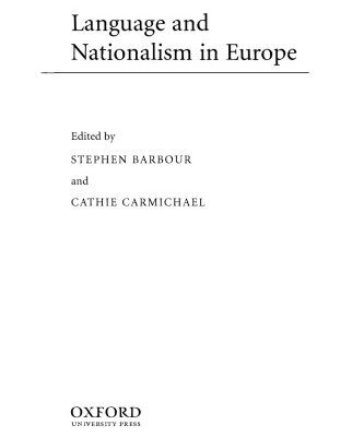 خرید و دانلود نسخه کامل کتاب Language and Nationalism in Europe