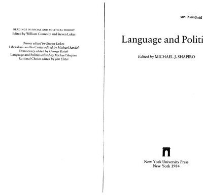 خرید و دانلود نسخه کامل کتاب Language and Politics (Readings in Social and Political Theory)