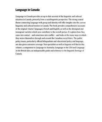 خرید و دانلود نسخه کامل کتاب Language in Canada