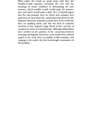 خرید و دانلود نسخه کامل کتاب Language in the World: A Philosophical Enquiry