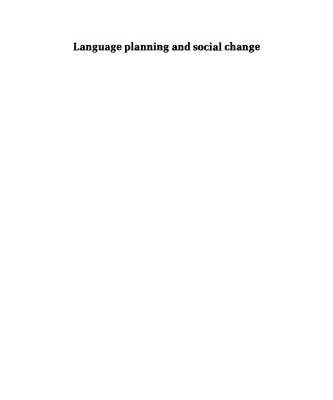 خرید و دانلود نسخه کامل کتاب Language Planning and Social Change