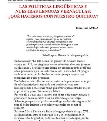 خرید و دانلود نسخه کامل کتاب Las políticas lingüísticas y nuestras lenguas vernáculas: ¿qué hacemos con nuestro quichua?