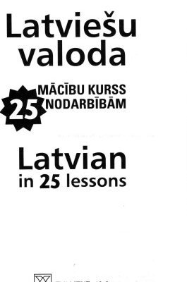 خرید و دانلود نسخه کامل کتاب Latvian in 25 Lessons